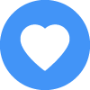 Bell Charitable Foundation blue and white heart icon